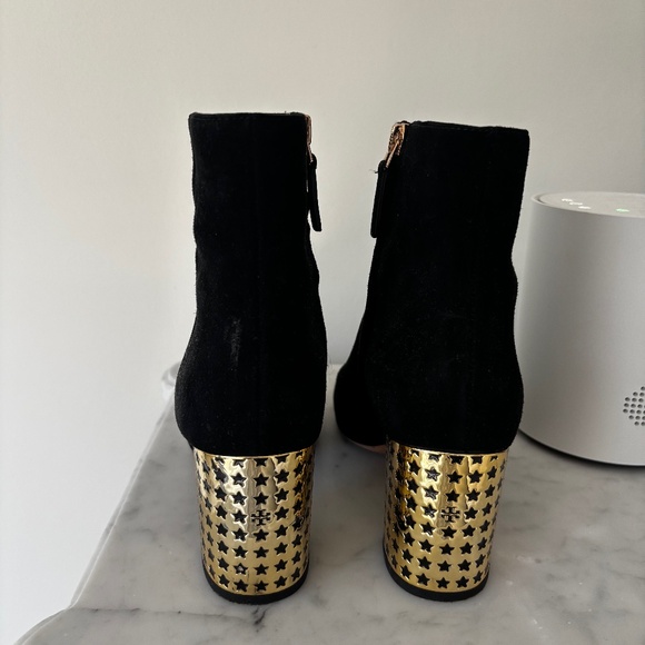 Tory Burch Star Cutout Olympia Suede Booties - Picture 2 of 4